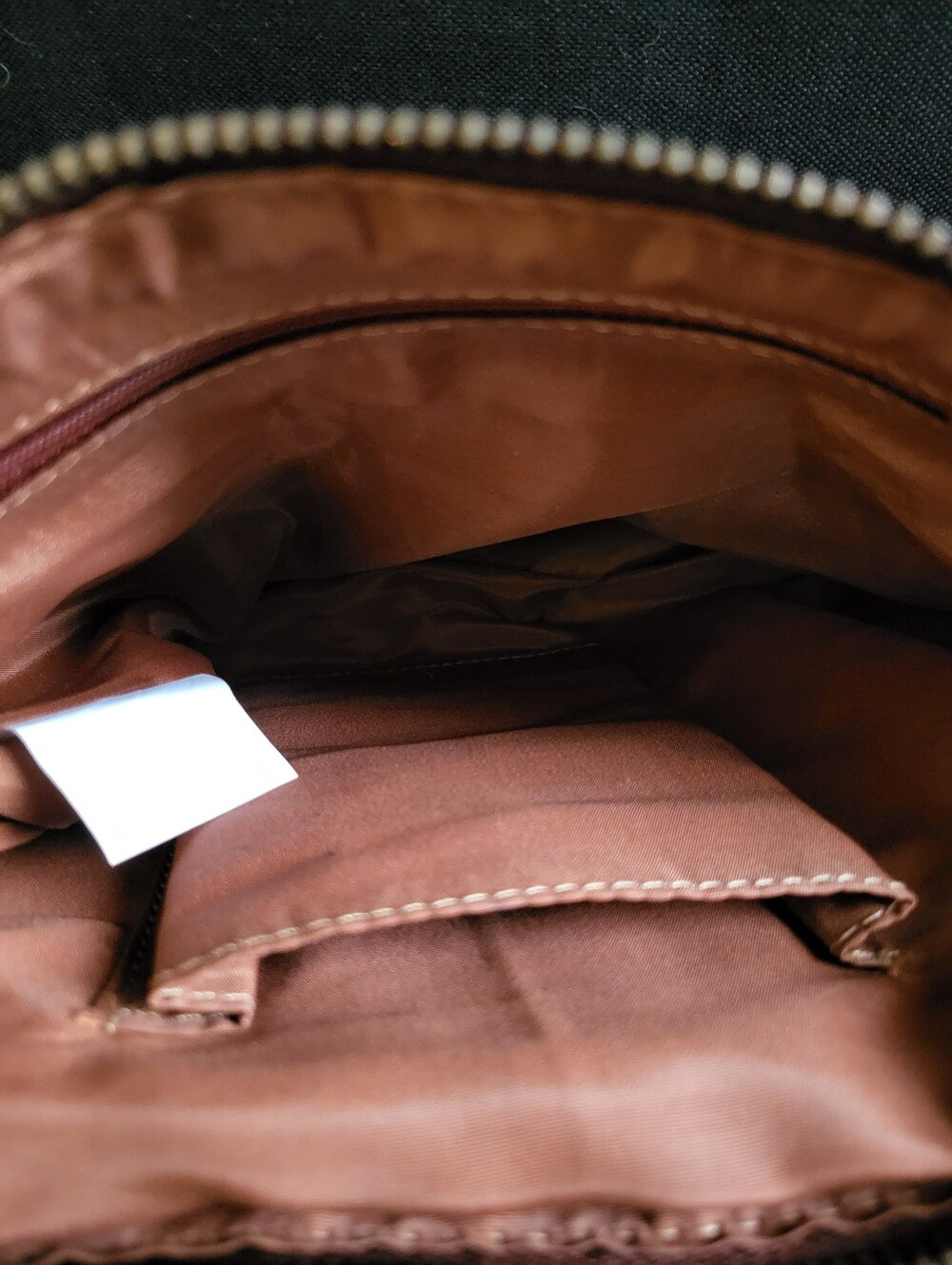 Fossil Brown Leather Crossbody Bag - Adjustable Strap - Picture 6 of 10